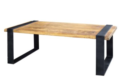 שולחן סלון מעץ וברזל