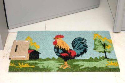 שטיח כניסה תרנגול בסגנון כפרי
