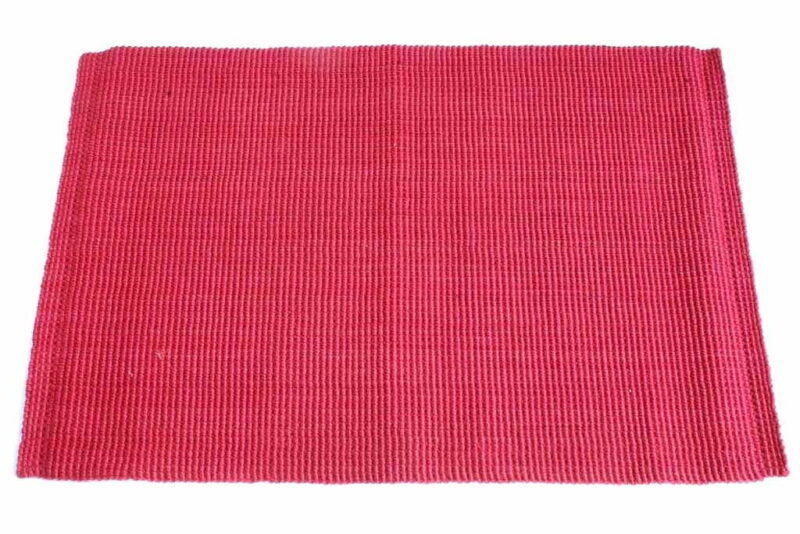 שטיח חבל בצבע אדום