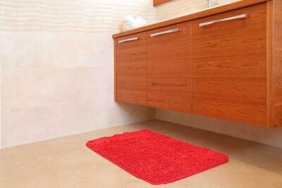 שטיח אמבט שאגי אדום איכותי