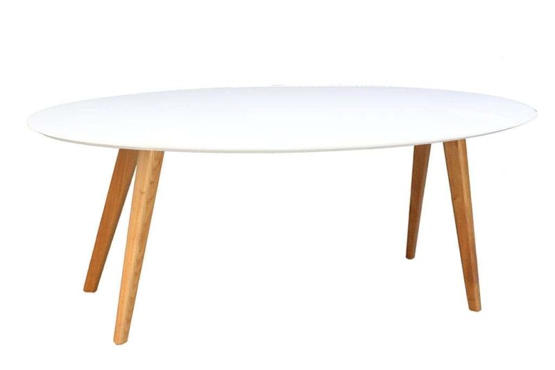 שולחן אליפסה לבן