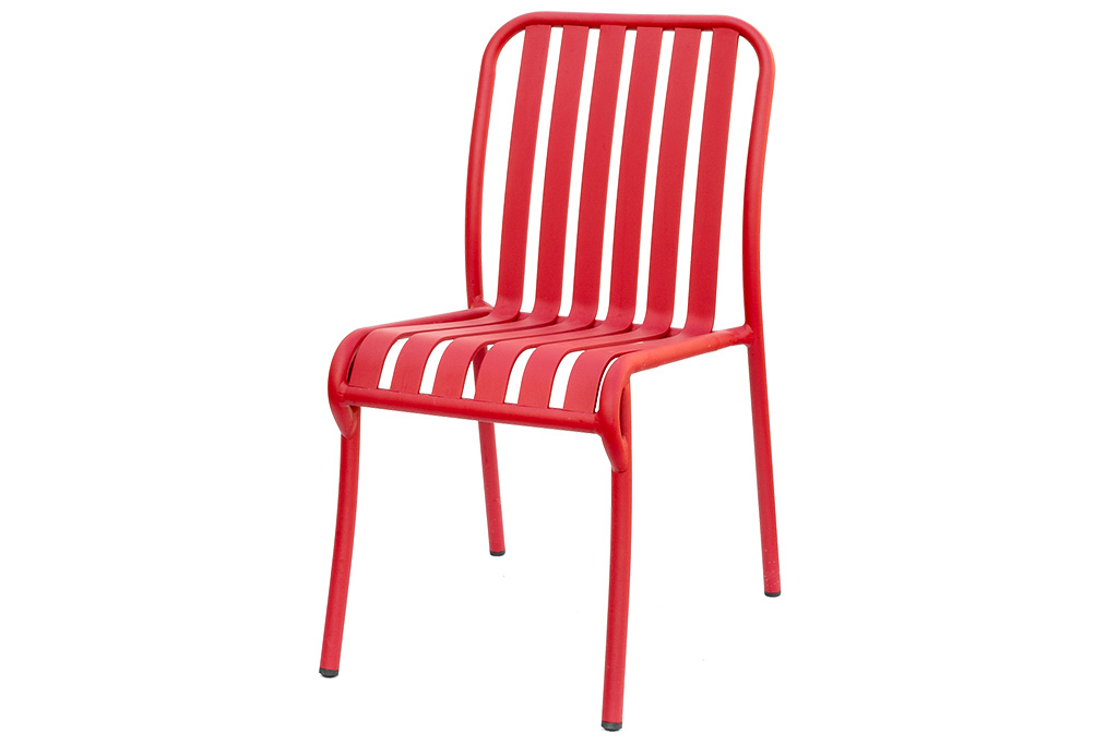 כסאות אלומיניום אדום
