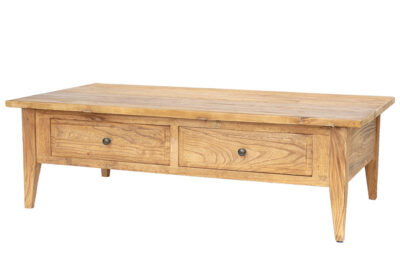 שולחן שתי מגירות מעץ